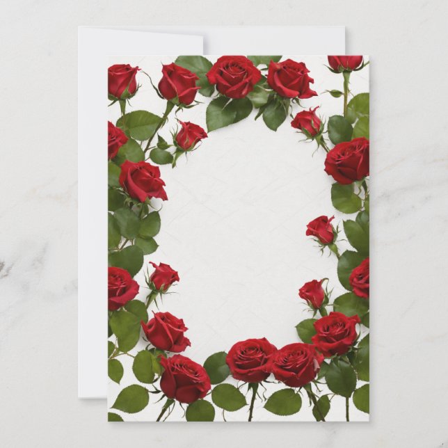 Invitation "Cartes d'Invitation Roses : Parfait (Devant)