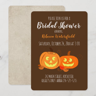 Invitation Cartographie Citrouille Mariage mignon Couple Fête