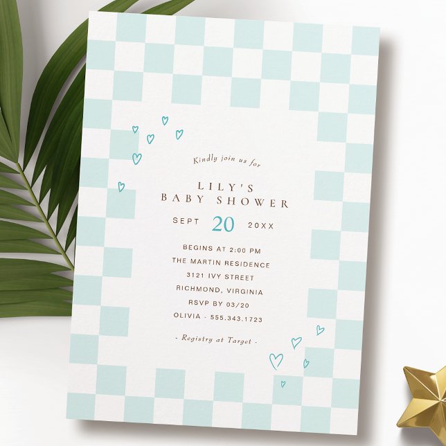 Invitation Carton bleu | Baby shower garçon moderne mignonne (Créateur téléchargé)