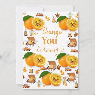Invitation Carton de gâteau aux oranges Joyeux Anniversaire I