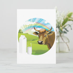 Invitation Carton de Lait Frais et Ferme Laitière
