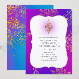 Invitation Carton de luncheon pour demoiselles d'honneur arab