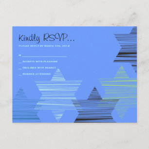 Invitation Carton de réception Bar Mitzvah STARS CONNECTING