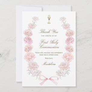 Invitation carton de remerciement cadre pivoines première com