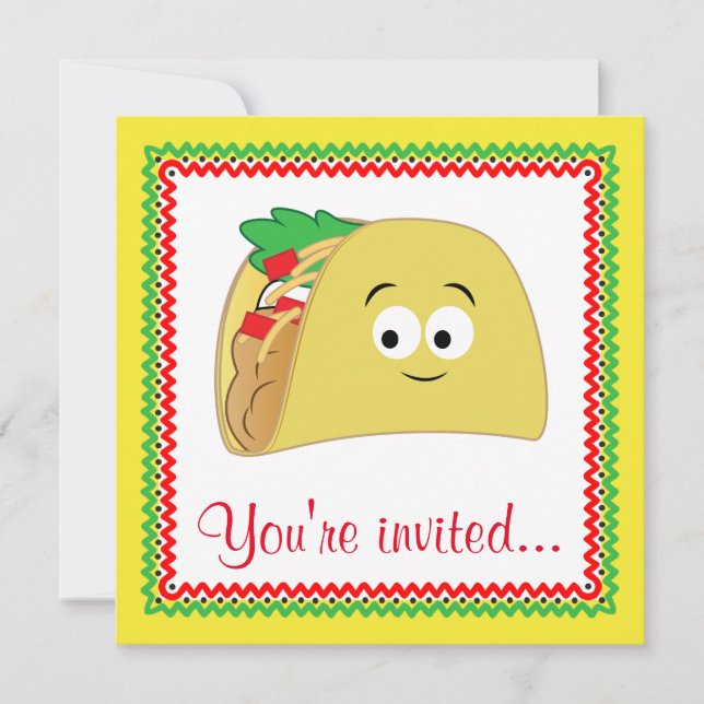Invitation Carton de Taco (Devant)