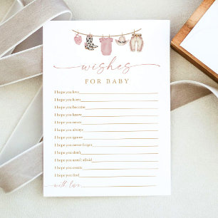 Invitation Carton de vœux pour bébé de la douche de bébé sur