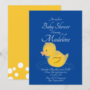 Invitation Carton d'invitation à la baby shower Bébé Canard a