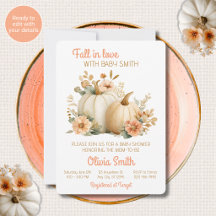 Carton d'invitation à la baby shower Citrouilles e