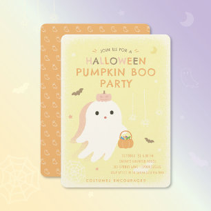 Invitation Carton d'invitation à la fête de Halloween Pumpkin