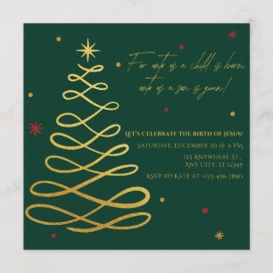 Invitation Carton d'invitation à la fête de Noël Un enfant no