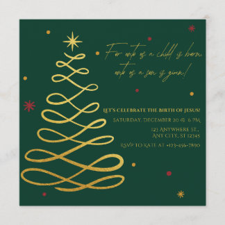 Invitation Carton d'invitation à la fête de Noël Un enfant no