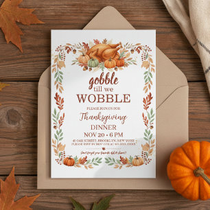 Invitation Carton d'invitation à la fête de Thanksgiving « Go