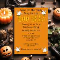 Carton d'invitation à la fête d'Halloween Funny Bo