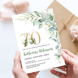Invitation Carton d'invitation à un brunch élégant pour un 70