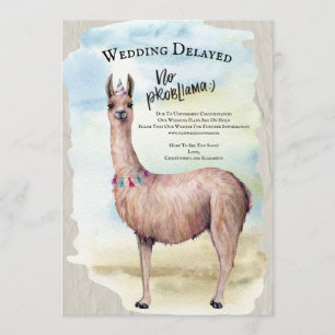 Invitation Carton d'invitation à un mariage de lama drôle rep