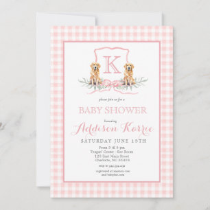 Invitation Carton d'invitation à une baby shower avec chien d