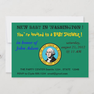 Invitation Carton d'invitation à une baby shower avec le drap