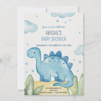Invitation Carton d'invitation à une baby shower pour garçon 
