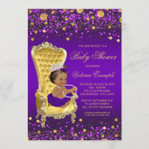 Invitation Carton d'invitation à une baby shower pour princes