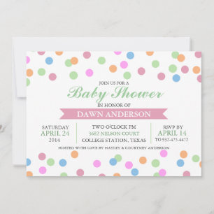 Invitation Carton d'invitation à une baby shower Sprinkle