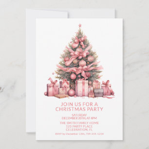 Invitation Carton d'invitation à une fête avec un sapin de No