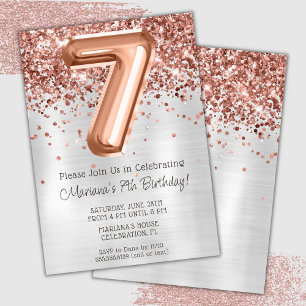 Invitation Carton d'invitation à une fête d'anniversaire 7 an