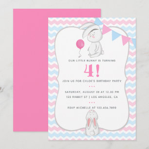 Invitation Carton d'invitation à une fête d'anniversaire sur 
