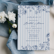 Carton d'invitation à une fête de douche de mariée