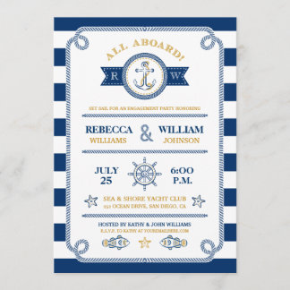 Invitation Carton d'invitation à une fête de fiançailles sur