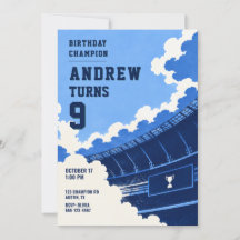 Carton d'invitation anniversaire de football moder
