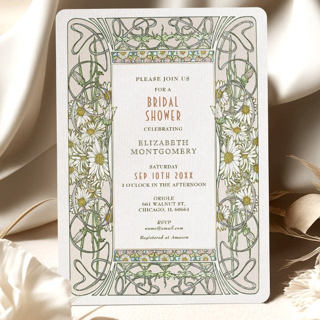 Invitation Carton d'invitation Art Nouveau pour mariage Vinta (Créateur téléchargé)