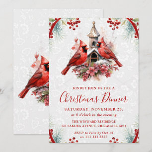 Invitation Carton d'invitation au dîner de Noël du Cardinal É