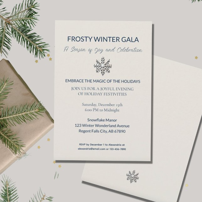 Invitation Carton d'invitation au Gala d'hiver élégant (Créateur téléchargé)