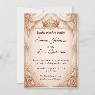 Invitation Carton d'Invitation au Mariage Royal