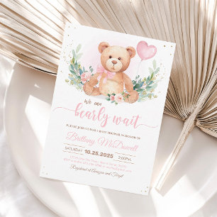 Invitation Carton d'invitation avec ballons pour Baby Shower 