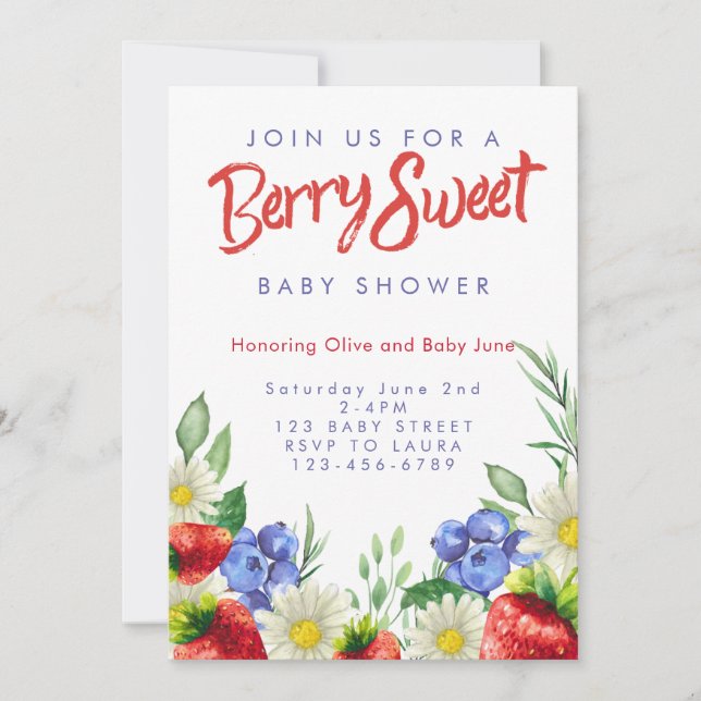 Invitation Carton d'invitation Berry Sweet  (Devant)