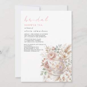 Invitation Carton d'invitation bohème florale pour une baby s