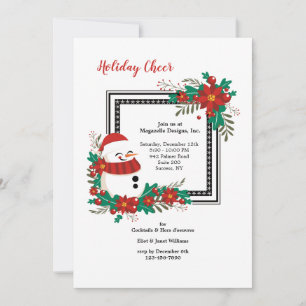 Invitation Carton d'invitation Bonhomme de neige de vacances