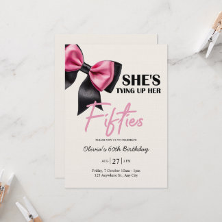 Invitation Carton d'invitation d'anniversaire 60 ans avec un 