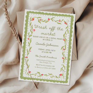 Invitation Carton d'invitation d'anniversaire à cadre floral