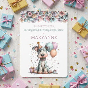 Invitation Carton d'invitation d'anniversaire à l'aquarelle p