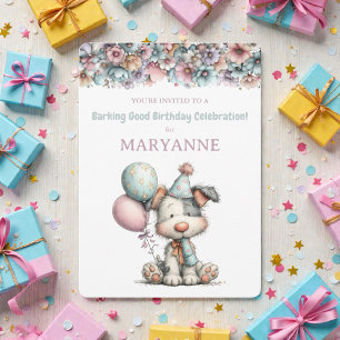 Invitation Carton d'invitation d'anniversaire aquarelle pour