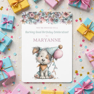 Invitation Carton d'invitation d'anniversaire aquarelle pour 