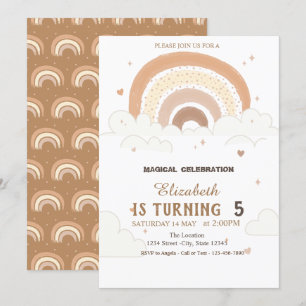 Invitation Carton d'invitation d'anniversaire aux arcs-en-cie