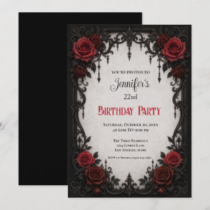 Invitation Carton d'invitation d'anniversaire aux élégantes r
