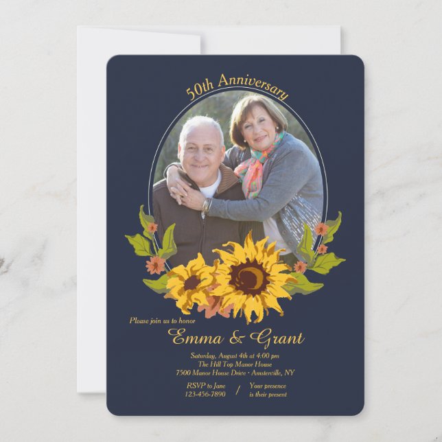 Invitation Carton d'invitation d'anniversaire avec cadre tour (Devant)
