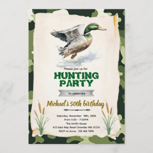 Invitation Carton d'invitation d'anniversaire camouflage Cana