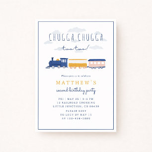 Invitation Carton d'invitation d'anniversaire Chugga Chugga T