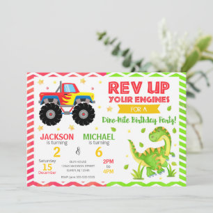 Invitation Carton d'invitation d'anniversaire conjoint Monste