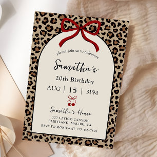 Invitation Carton d'invitation d'anniversaire Coquette Arc Lé